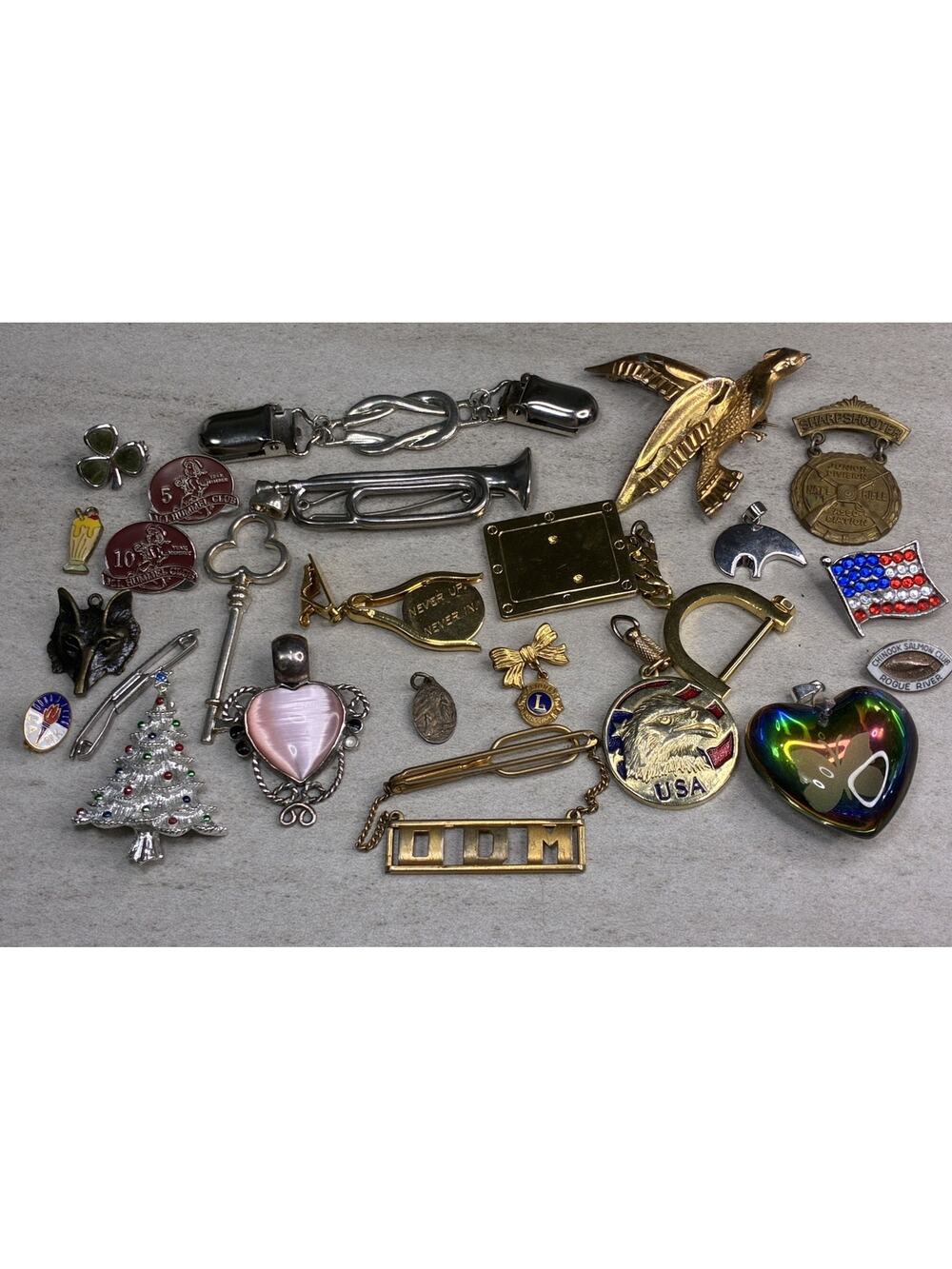 Large Brooch And Pin Lot Vintage And Fashion Jewelry